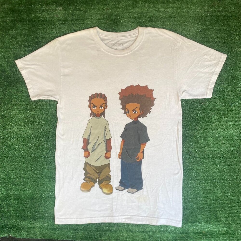 Vintage Y2K Boondocks Shirt Huey Riley Retro TV Cartoon Tee